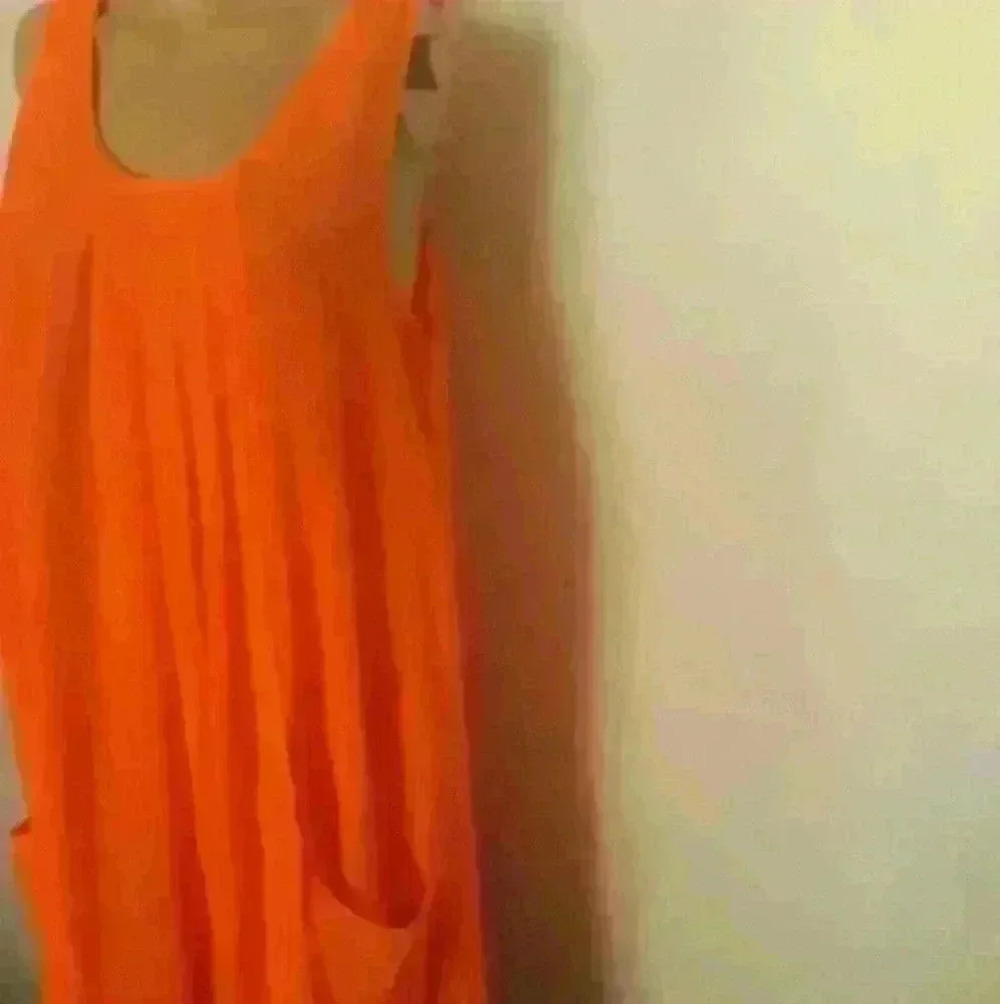 H@m neon corral color dressy or casual dress  size 8